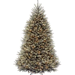 Online 7.5 ft. Pre-Lit Dunhill Fir Blue Tree with Clear Lights Full|Pre-Lit