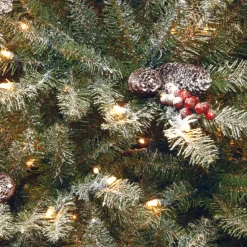 Sale 7.5 ft. Pre-Lit Dunhill Fir Flocked Tree with 750 Clear Lights Full|Pre-Lit