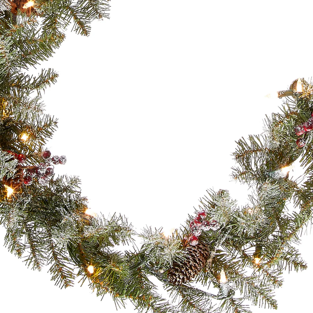 Outlet 9 ft. Pre-Lit Dunhill Fir Garland with Clear Lights Pre-Lit Christmas Garlands|7-10 Feet Christmas Garlands