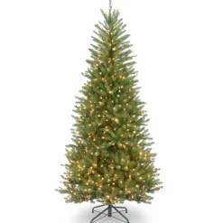 Hot 6.5 ft. Pre-Lit Dunhill Fir Slim Tree with Clear Lights Slim|Pre-Lit