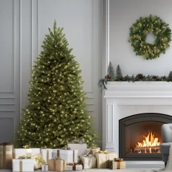 Discount 7.5 ft. Pre-Lit Dunhill Fir Tree with White Lights Pre-Lit|Full