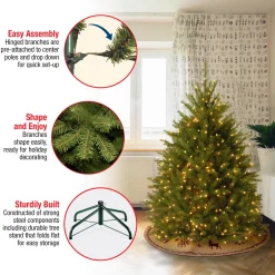Hot 4 ft. Pre-Lit Dunhill Fir Tree with Clear Lights Full|Pre-Lit