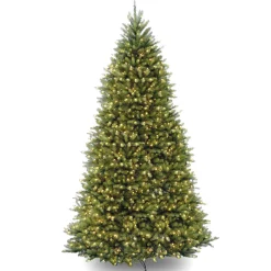 Sale 12 ft. Pre-Lit Dunhill Fir Tree with PowerConnect Dual Color LED Lights Full|10 To 11.5 Feet