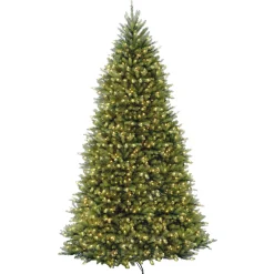 Outlet 10 ft. Pre-Lit Dunhill Fir Tree with Clear Lights Full|Pre-Lit
