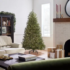 Best 6.5 ft. Pre-Lit Dunhill Fir Tree with Clear Lights Full|Pre-Lit