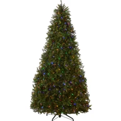 Sale 10 ft. Pre-Lit Dunhill Fir Tree with Dual Color LED Lights Full|Pre-Lit