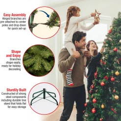 Clearance 6.5 ft. Pre-Lit Dunhill Fir Tree with Multicolor Lights Pre-Lit|6 To 6.5 Feet