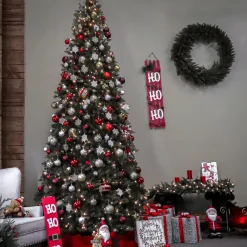 Clearance 12 ft. Pre-Lit Dunhill Fir Tree with Clear Lights Full|Pre-Lit