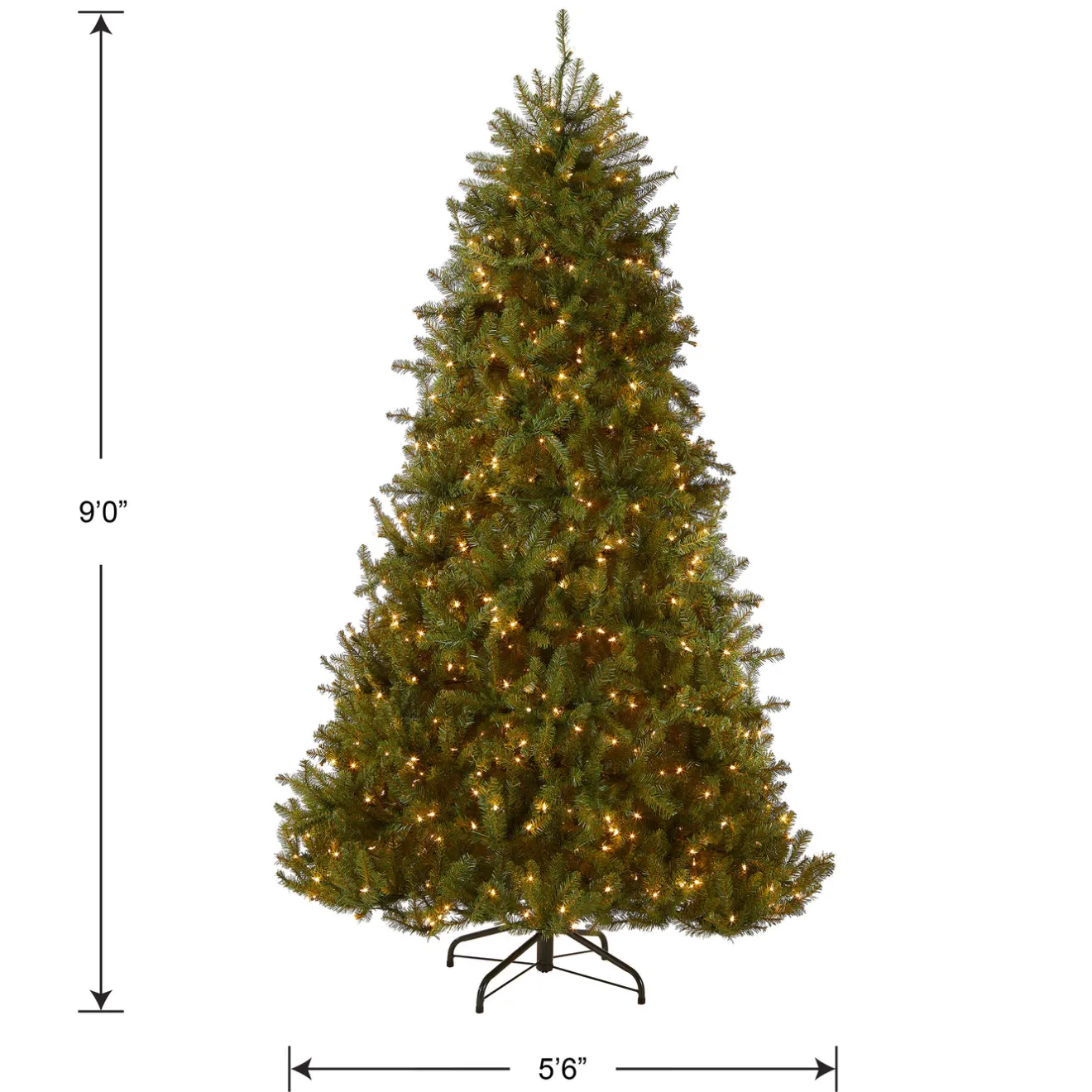 Clearance 9 ft. Pre-Lit Dunhill Fir Tree with 900 Clear Lights Full|Pre-Lit