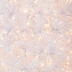 Online 6.5 ft. Pre-Lit Dunhill Fir White Tree with Clear Lights Full|Pre-Lit