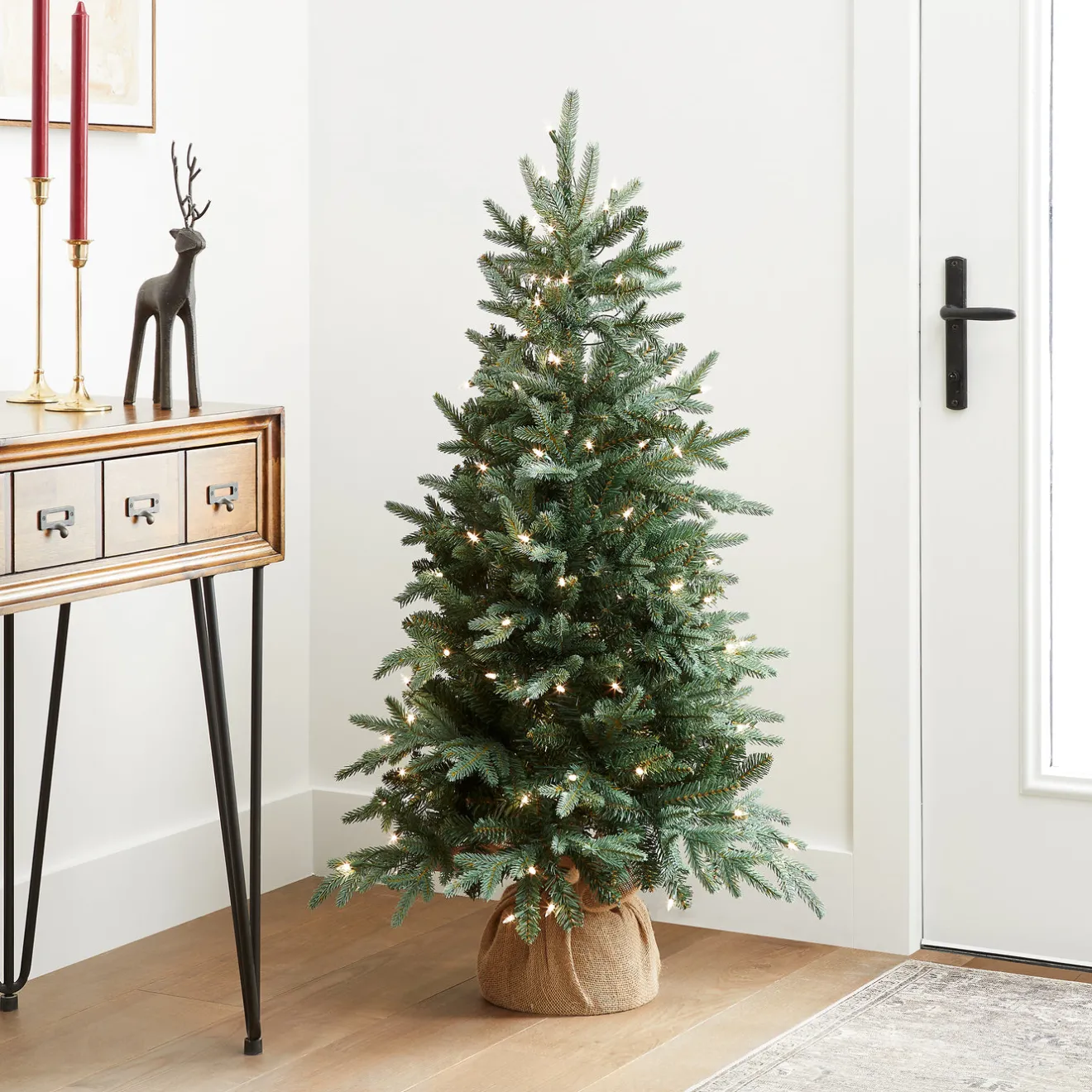 New 4 ft. Pre-Lit Everyday Collection Tree with Clear Lights Pre-Lit|Tabletop
