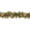 Outlet 9 ft. Pre-Lit Glittery Bristle Pine Garland with Clear Lights Pre-Lit Christmas Garlands|7-10 Feet Christmas Garlands