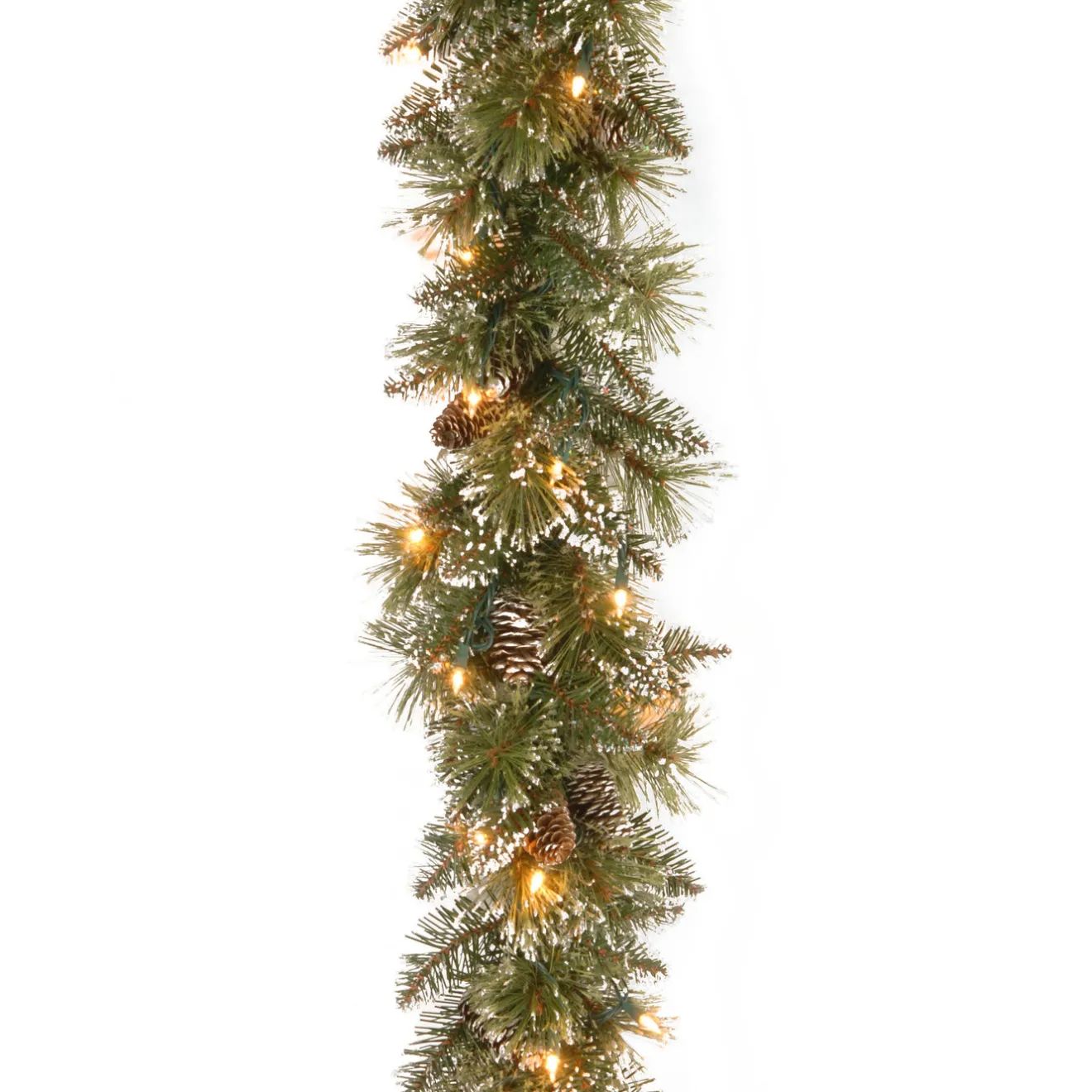 Best 6 ft. Pre-Lit Glittery Bristle Pine Garland with LED Lights Pre-Lit Christmas Garlands|3-6 Feet Christmas Garlands