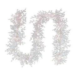 Sale 6 ft. Pre-Lit HGTV Home Collection Christmas by the Sea Coral Garland Pre-Lit Christmas Garlands|3-6 Feet Christmas Garlands