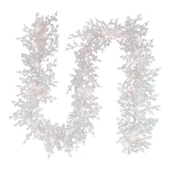 Hot 9 ft. Pre-Lit HGTV Home Collection Christmas by the Sea Coral Garland Pre-Lit Christmas Garlands|7-10 Feet Christmas Garlands