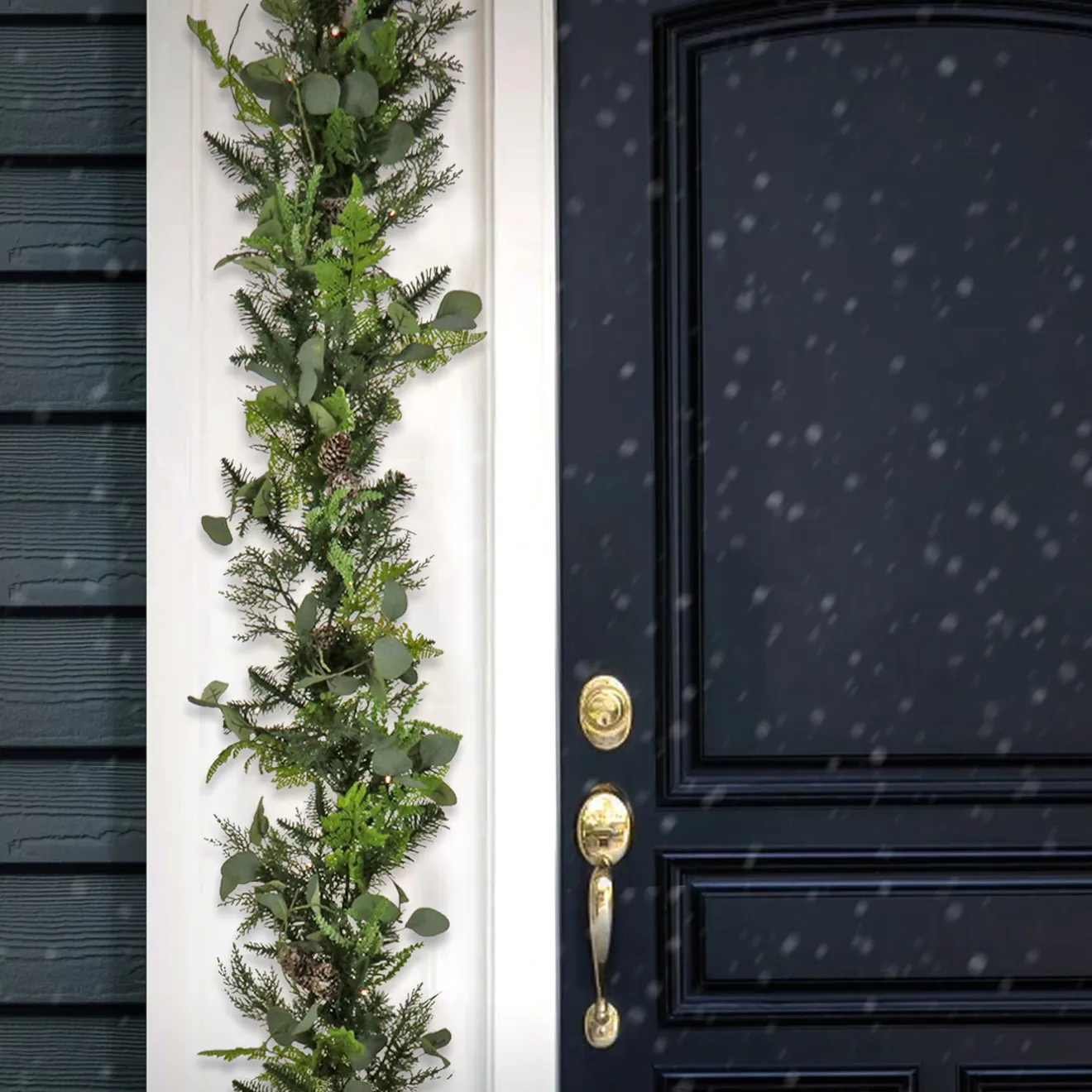 Best 9 ft. Pre-Lit HGTV Home Collection Winter Garden Garland Pre-Lit Christmas Garlands|7-10 Feet Christmas Garlands