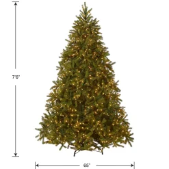 New 7.5 ft. Pre-Lit Jersey Fraser Fir Tree with Clear Lights Full|Pre-Lit