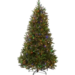 New 7.5 ft. Pre-Lit Jersey Fraser Fir Medium Tree with Dual Color LED Lights Medium|Pre-Lit
