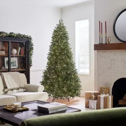 Outlet 7.5 ft. Pre-Lit Jersey Fraser Fir Slim Tree with Clear Lights Slim|Pre-Lit