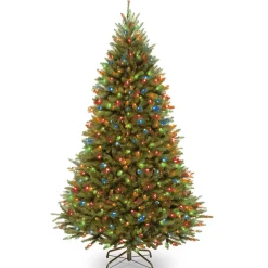 Best 7.5 ft. Pre-Lit Kingswood Fir Tree with PowerConnect Dual Color LED Lights Medium|Pre-Lit