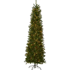 Best 6.5 ft. Pre-Lit Kingswood Fir Pencil Tree with Clear Lights Pre-Lit|6 To 6.5 Feet