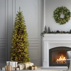 Best 6.5 ft. Pre-Lit Kingswood Fir Pencil Tree with Clear Lights Pre-Lit|6 To 6.5 Feet