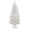 Sale 4.5 ft. Pre-Lit Kingswood Fir White Pencil Tree with Clear Lights Pencil Slim|Pre-Lit