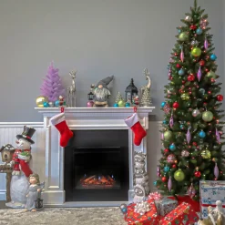 Best 7 ft. Pre-Lit Kingswood Fir Pencil Tree with Multicolor Lights Pencil Slim|Pre-Lit