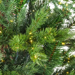 Best 10 ft. Pre-Lit Lark Pine Feel Real Medium Tree with Warm White LED Rice Lights Full|Pre-Lit