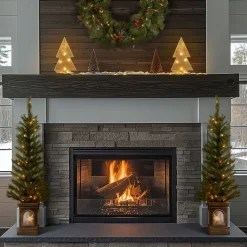 4 ft. Pre-Lit Leigh Valley Tree Set with Clear Lights Entrance|Pre-Lit