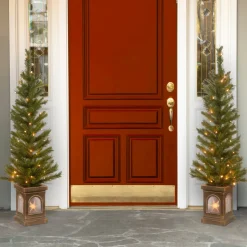 4 ft. Pre-Lit Leigh Valley Tree Set with Clear Lights Entrance|Pre-Lit