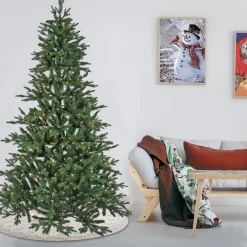 New 7.5 ft. Pre-Lit Merryweather Fir Feel Real Tree with Clear Lights Full|Pre-Lit