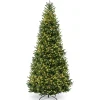 Hot 10 ft. Pre-Lit Natural Fraser Slim Fir Tree with Clear Lights Slim|Pre-Lit