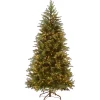 Online 7.5 ft. Pre-Lit Nordic Spruce Slim Tree with Clear Lights Slim|Pre-Lit