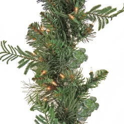 Discount 9 ft. Pre-Lit North Conway Garland with Clear Lights Pre-Lit Christmas Garlands|7-10 Feet Christmas Garlands