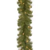 Clearance 9 ft. Pre-Lit North Valley Spruce Garland with Dual Color LED Lights Pre-Lit Christmas Garlands|7-10 Feet Christmas Garlands