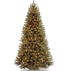 Clearance 6 ft. Pre-Lit North Valley Spruce Tree with Clear Lights Full|Pre-Lit