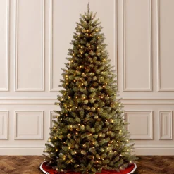 Outlet 6.5 ft. Pre-Lit North Valley Spruce Tree with Clear Lights Full|Pre-Lit