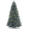 Hot 7.5 ft. Pre-Lit North Valley Spruce Blue Tree with Multicolor Lights Full|Pre-Lit