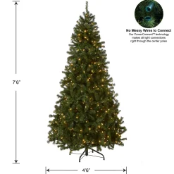 Best 7.5 ft. Pre-Lit North Valley Spruce Tree with PowerConnect Dual Color LED Lights Full|Pre-Lit