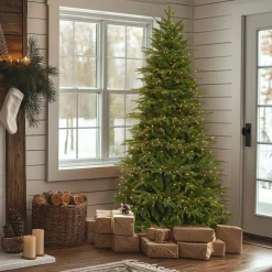 Online 7.5 ft. Pre-Lit Northern Fraser Tree with Clear Lights Full|Pre-Lit
