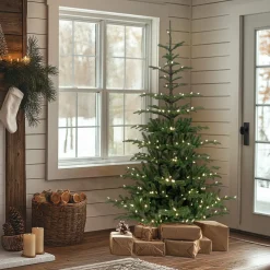 Online 6.5 ft. Pre-Lit Norwegian Spruce Tree with Clear Lights Full|Pre-Lit