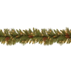Clearance 9 ft. Pre-Lit Pine Cone Garland with Clear Lights Pre-Lit Christmas Garlands|7-10 Feet Christmas Garlands
