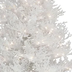 Online 6.5 ft. Pre-Lit Sea Coral Tree with Warm White LED Lights Full|Pre-Lit