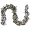 9 ft. Pre-Lit Snowy Bedford Pine Garland with LED Lights Pre-Lit Christmas Garlands|7-10 Feet Christmas Garlands