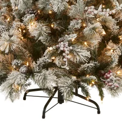 Online 7.5 ft. Pre-Lit Snowy Bedford Pine Tree with Clear Lights Full|Pre-Lit