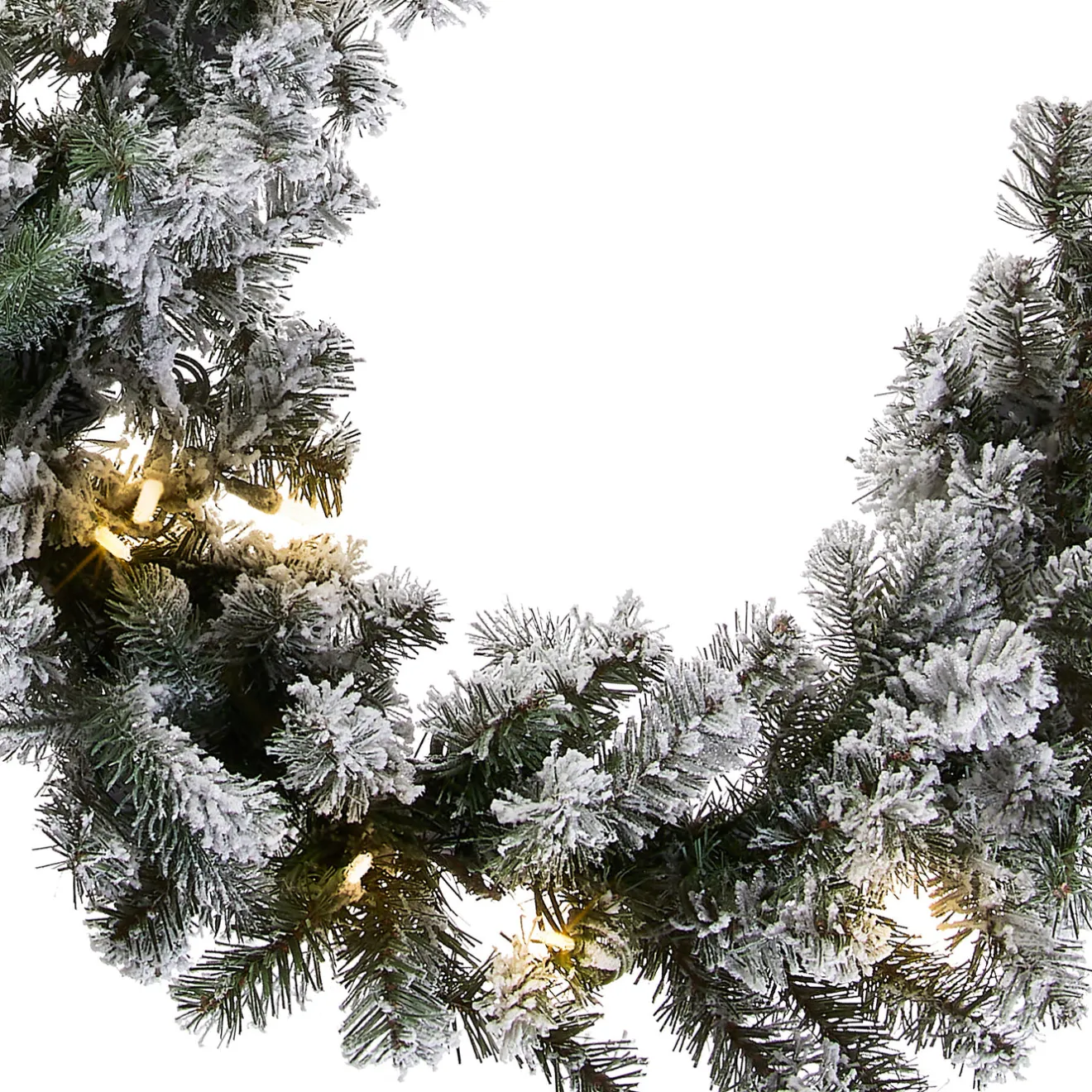 Hot 9 ft. Pre-Lit Snowy Camden Garland with Clear Lights Pre-Lit Christmas Garlands|7-10 Feet Christmas Garlands