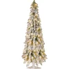 5 ft. Pre-Lit Snowy Downswept Forest Slim Tree with Clear Lights Slim|Pre-Lit