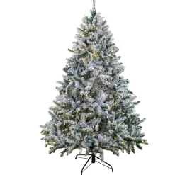 New 6.5 ft. Pre-Lit Snowy Hudson Tree with PowerConnect Dual Color LED Lights Full|Pre-Lit