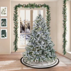 New 6.5 ft. Pre-Lit Snowy Hudson Tree with PowerConnect Dual Color LED Lights Full|Pre-Lit